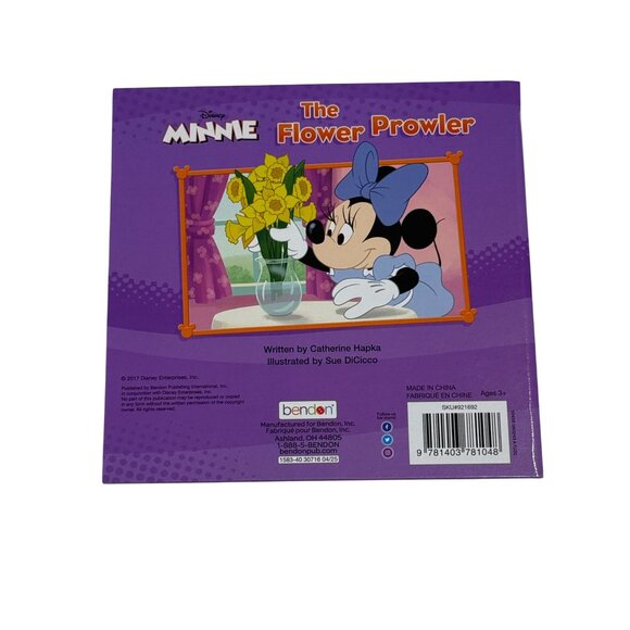 Disney Minnie The Flower Prowler Children’s Book by Catherine Hapka NEW - Picture 2 of 3